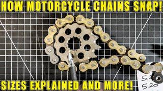 How Motorcycle Chains SNAP! + Sizes Explained!