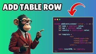 How to Add Row to HTML Table Using Javascript