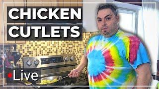 How To Cook Chicken Cutlets - Cooking Live with derryX