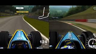 #1  SIDE BY SIDE COMPARISON - F1 05 VS F1 04 Spa Francorchamps AETHERSX2
