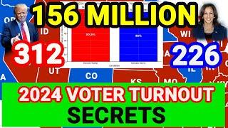 2024 Election Showdown: Harris vs  Trump – Voter Turnout Shocks, Voting Surge Flips Key States