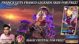 HOW I GET FRANCA LEGEND SKIN FOR FREE? THANK YOU MOONTON UwU | MLBB