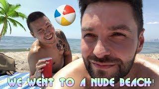 We went to a nude beach !