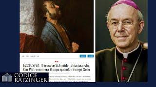 Mons. Schneider, il nume dei trad: retromarcia sul rinnegamento di Pietro = eresie di Bergoglio.