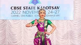 FIRST PRIZE @ KERALA CBSE STATE KALOTSAV (KALOLSAVAM ) SAHODAYA 2022, BHARATANATYAM IN CATEGORY 2.