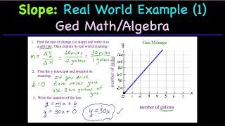 Slope Real World Example (1): Ged Math/Algebra