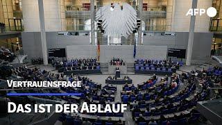 Vertrauensfrage: Das ist der Ablauf | AFP