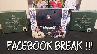 2024 Bowman Sterling Hobby Box Facebook Break. 10.25.24