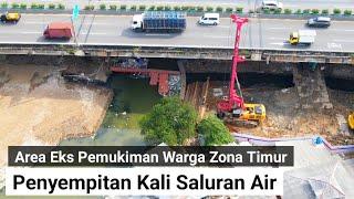 kenapa saluran air kali di perkecil ? untuk proyek TOL HBR zona timur jakarta international stadium