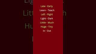 Opposite Words #trending #trends #viralvideo #learning #educational #oppositewords #opposite #shorts