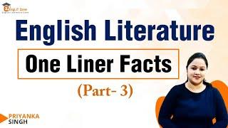 Quick Facts on English Literature in One Liner | English Literature Facts in One Line