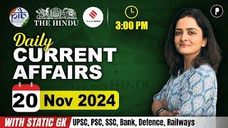 20 November Current Affairs 2024 | Daily Current Affairs | Current Affairs Today