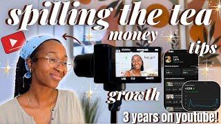 spilling the tea about being a small youtuber  let's talk money, growth, tips, collabs, & more 