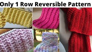 Easy,1 row, Reversible knitting pattern ( it doesn't roll).