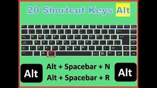 Alt Shortcut Keys | Shortcut Keys | 20 Shortcut Keys | alt key | Computer Shortcut Key