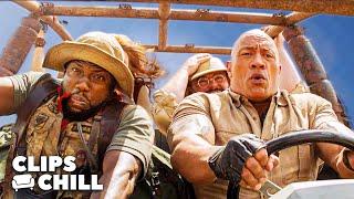 All The Best Chase Scenes From The Jumanji Movies (Dwayne Johnson, Kevin Hart)