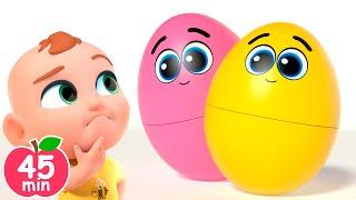 Colorful Surprise Egg Song +MORE Newborn Educational Nursery Rhymes & Kids Songs