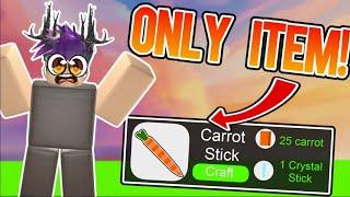 The Carrot Stick ONLY Challenge.. [Roblox Booga Booga]