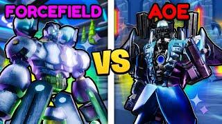 FORCEFIELD vs AOE Units In Toilet Tower Defense..