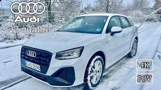 Audi Q2 quattro on German Winter Autobahn