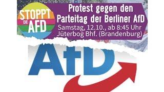 🟥LIVE aus Jüterbog AFD Berlin Parteitag & Gegendemo