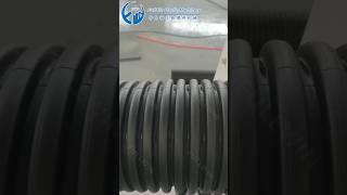 Large Diameter Corrugated Pipe Making Machine with Punching Machine. #plastic #extruder #hdpe #pipe