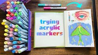 Arrtx Acrylic Markers - Sketchbook Session and Review