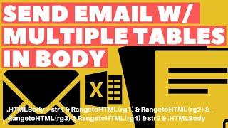 Excel VBA Macro: Send Email With Multiple Tables in Body (Step-by-Step Tutorial)