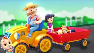 Wheels On The Tractor, Fun Adventure Ride and Kindergarten Songs for Kids