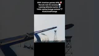 WWII American gunnery drills  Recruits train for accuracy  #Colourized 1