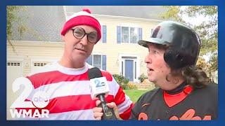 Jamie Costello live with trick-or-treaters in Annapolis