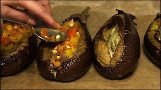 Oven baked eggplants with vegetables