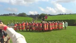 Roman Re-enactment in Caerleon Ampitheatre (Romans Charging)