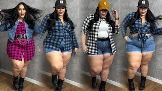 Plus size street wear haul, Curvy fashion trends haul 