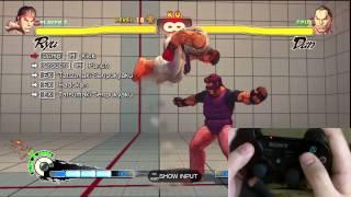 Super Street Fighter 4 Ryu Trials 1-24 PS3 Controller D-Pad Tutorial