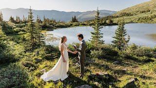 Sunrise Alpine Lake Elopement in Breckenridge, Colorado