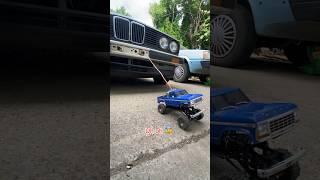 Can a rc car pull a real car? #shorts #rc #traxxastrx4m