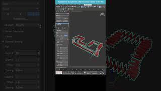 Precise Object Duplication Along a Path with Array in 3ds Max #shorts  #3dsmax #array