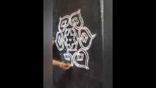 Cute Heart Kolam #shorts #kolangal