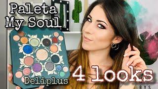 Paleta My Soul Deliplus / 4 looks y review