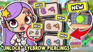 *UNLOCK* SECRET NEW EYEBROW PIERCINGS IN AVATAR WORLD 