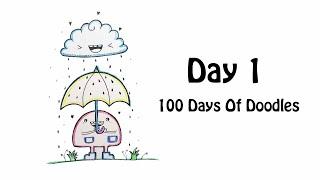 Doodle Art | Day 1 ~ 100 Days Of Doodle ~ It's Raining !!