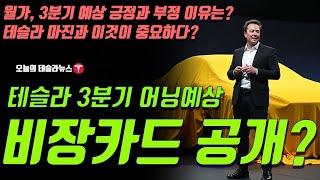 테슬라 3분기 어닝예상, 비장의 카드 공개되나? 월가, 3분기 긍정과 부정 이유는? 테슬라 마진 발표와 이것이 중요하다?