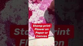 AMAZING Printing with Flowers  #shorts #art #mixedmedia #uniquearts