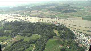 Luftaufnahmen vom HOCHWASSER in STRAUBING und Umgebung