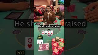 Flopping top two and opponent gets aggressive! #poker #shorts