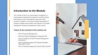 Property Management Online Course