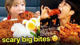 mukbangers take CRAZY big bites 