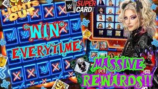 CRAZY GLITCH TO *WIN* EVERYTIME & GET MASSIVE DUAL REWARDS ON THE LIGHTS OUT GAME! WWE SuperCard