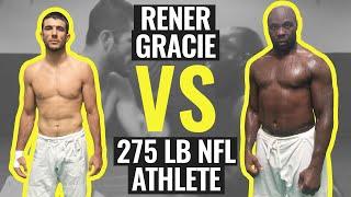 Rener Gracie Spars with 275 lb NFL Athlete (Gracie University Narrated Sparring)